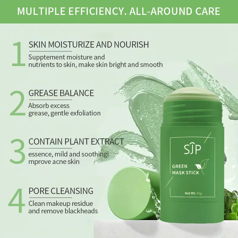 SJP Green Tea Deep Cleansing Beauty Health Facial Mask Stick Pore Cleaner For Face  Purifying Clay Blackhead Remover  Skin Care